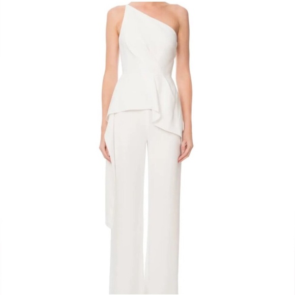 Roland Mouret Charlesworth One-Shoulder Jumpsuit Size M